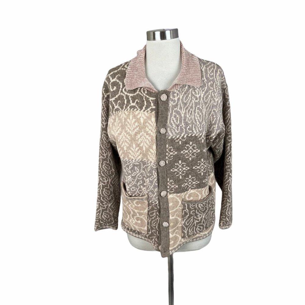Icelandic Design Lined Wool Cardigan Sweater